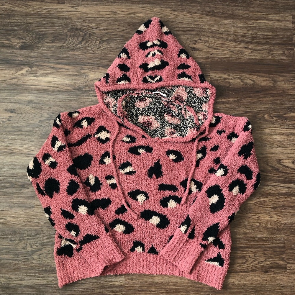 New In Leopard Hooded Sweater - Picture 2 of 5